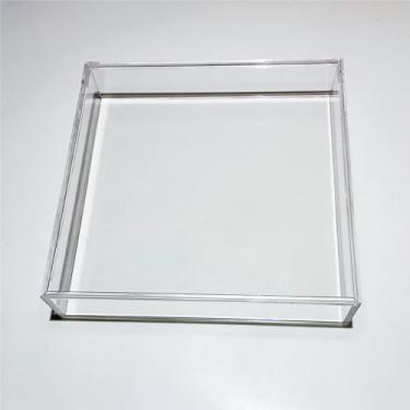 Imagem de Moldura em Acrílico para Mesa Parede Porta Maternidade tamanhos variados (Transparente, 25x25x3)