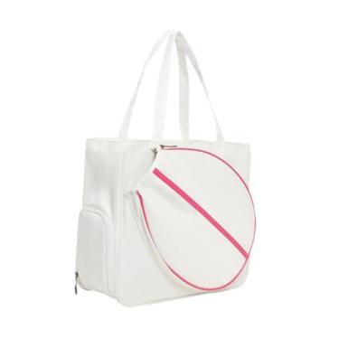 Imagem de Aymzbd Bolsa Grande para Badminton, Bolsa Profissional para Tênis, Bolsa de Ombro para Tênis para Homens E Mulheres, Esportiva, Branco