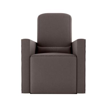 Imagem de Poltrona De Amamentação Com Balaço E Puff Premium Annecy Matrix Suede Capuccino