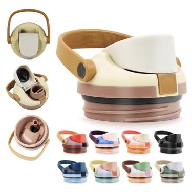 Imagem de BydGxy Tampa de substituição para garrafa de água Owala FreeSip Sway de 850 g - livre de BPA, vedação segura, trava à prova de vazamento, alça de transporte isolada - compatível com garrafas e canudos