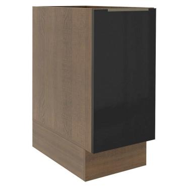 Imagem de Balcão Madesa Lux 35 cm 1 Porta Rustic e Preto