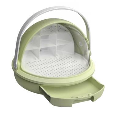 Imagem de Fenteer Caixa de Observação de Bicho-da-Seda, Recipiente para Incubação de Bichos-da-Seda e Tartarugas, Recipiente Respirável para Criação de Pequenos, Verde