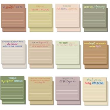 Imagem de Yinder 48 peças de notas adesivas de agradecimento do funcionário, presente de Natal, blocos de notas de motivação a granel, mini presente inspirador para professor, enfermeira, colega de trabalho