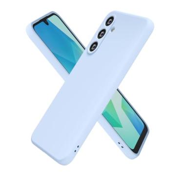 Imagem de oakxco Capa de silicone para Samsung Galaxy A16 5G, ultrafina e fina para mulheres e meninas, cor lisa lisa minimalista estética fofa design feminino, gel de borracha macia TPU com capa para câmera