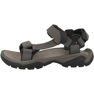 Imagem de Teva Sandália masculina de couro universal Terra Fi 5, Cinza escuro, 39