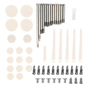 Imagem de Kit de reparo de clarinete conjunto completo de manutenção com substituição de cortiça e pastilha, ferramentas de metal essenciais e acabamento prateado 9 x 6 x 0,8 cm