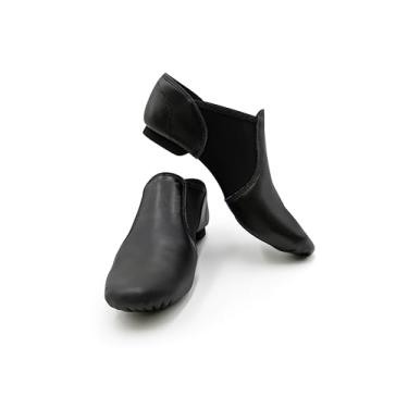 Imagem de Capezio Tênis feminino E Series Ej2c Jazz sem cadarço, Preto, 11 Wide Little Kid