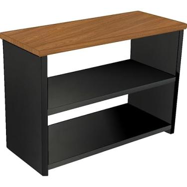 Imagem de Sapateira Hall de Entrada, Sapateira Banco para Hall de Entrada, 55x33x25cm(Preto/Freijó)