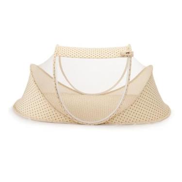 Imagem de Berço Portátil com Mosquiteiro para Bebê, Cama Ninho Dobrável Acolchoada, Ideal para Viagem, Proteção Contra Mosquitos para Recém-Nascido, Compacto e Confortável