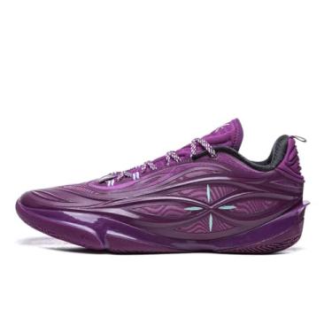 Imagem de LI-NING Wade 808 Series Tênis masculino de basquete profissional leve e de alta resiliência ABAU013 ABAU047 ABAU065 ABAV015 ABAV045, Universo, roxo, 42