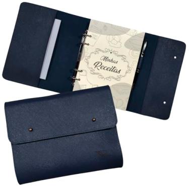 Imagem de Agenda Minhas Receitas 185-R Raffai Couros (Azul Jeans)