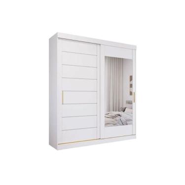 Imagem de Guarda Roupas 2 Portas De Correr (1 C- Espelho) E 3 Gavetas Flora Branco - Panan