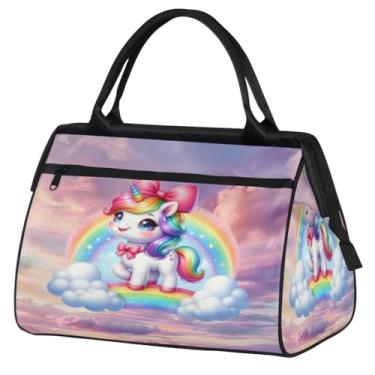 Imagem de Sacola abstrata de flor de abelha pequena para o fim de semana para mulheres e homens, bolsa de viagem dobrável, leve, esportiva, academia, impermeável, mala de mão, bolsa de fim de semana para