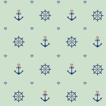 Imagem de Papel De Parede Infantil Marinheiro Verde