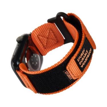 Imagem de Pulseira De Nylon Trançada Compatível Com Apple Watch Series 9/8/7 6/5