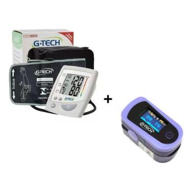 Imagem de Kit Aparelho De Pressão Digital La250 Gtech Com Oximetro, Branco