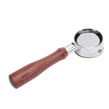 Imagem de Ymiko Portafiltro Sem Fundo de 58 Mm Com Alça de Madeira, Ferramenta de Dosagem de café Expresso de Aço Inoxidável para Máquinas de café, Acessório Portátil de Grupo de Fermentação para Baristas