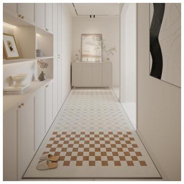 Imagem de SPXMQSS Tapetes para corredores, tapetes longos para corredor, resistente ao desgaste, antiderrapante, lavável, tapetes de cozinha para entrada, quarto, lavanderia, sem queda C 120 x 200 cm