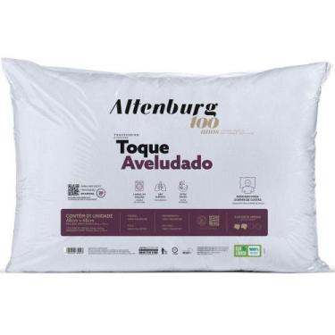 Imagem de Travesseiro Toque Aveludado Suporte Médio 48x68cm Altenburg Branco