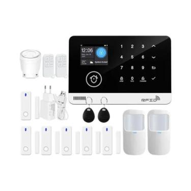 Imagem de Sistema De Alarme Residencial Inteligente WiFi GSM Tuya Com Teclado Se