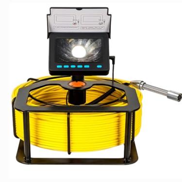 Imagem de Willsily Câmera de inspeção de drenagem de tubos, endoscópio industrial de 10,9 cm com função DVR e luzes LED, câmera de esgoto IP68 à prova d'água, boroscópio para encanamento de tubos de drenagem