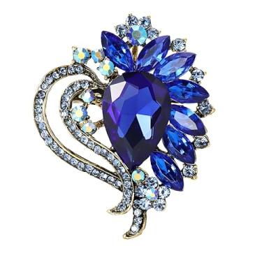 Imagem de Dreuyet Broches de coração de strass para mulheres vintage cristal zircônia cúbica amor dia dos namorados broche elegante para chapéu vestido bolsa acessórios terno festa de casamento decoração