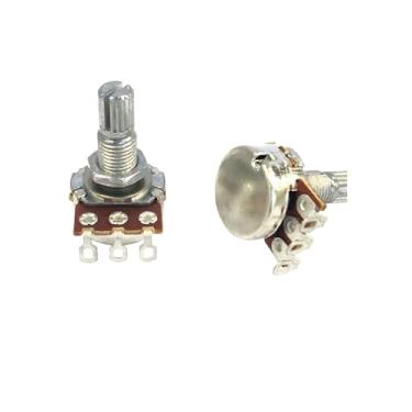 Imagem de Detenção central M8 resistor variável equilíbrio A 10K A 25K A 250K 10 mm Rosca Central Click Switch Potenciômetro (B250K, 50PCS)