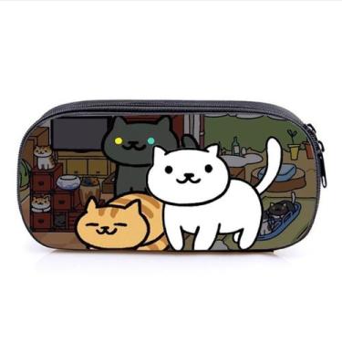 Imagem de Estojo de lápis Neko Atsume Cartoon Anime de grande capacidade - yiwei