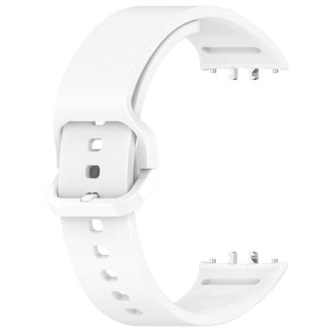 Imagem de Pulseira esportiva de silicone para Samsung Galaxy Fit 3 com pulseira protetora de tela, branca, para Galaxy Fit 3