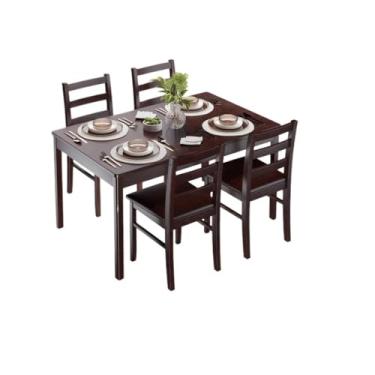 Imagem de conjunto de jantar Um conjunto de mesa jantar com 4 mesas e cadeiras compactas cozinha adequadas para famílias apartamentos