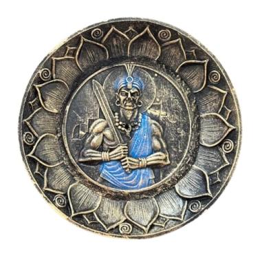 Imagem de Incensário Prato de Orixás 12cm em Resina Ogum