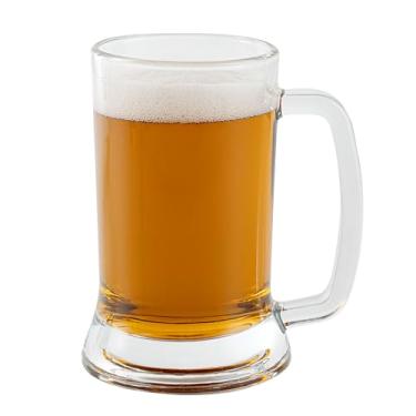 Imagem de Restaurantware - Vetri 473 ml canecas de cerveja, 24 copos de cerveja laváveis na louça com alça - sem chumbo, base pesada, vidro transparente grande Stiens, para pubs, bares, restaurantes, casa