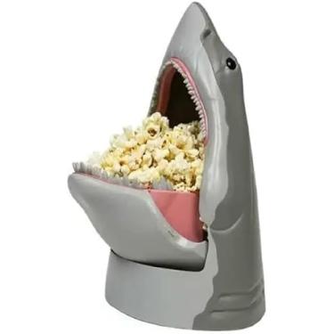Imagem de Balde de pipoca de tubarão, perfeito para noites de cinema e festas. (1 peça)