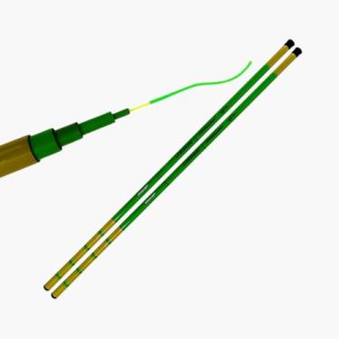 Imagem de JP Bamboo Kit de Varas Telescópicas de Pesca, Fibra de Vidro com Carbono, 2,10m e 2,70m, Ação Rápida, 2 Peças