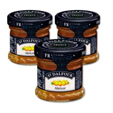 Imagem de Geleia Francesa St. Dalfour Abricot Damasco Kit 3un 28g, St. Dalfour