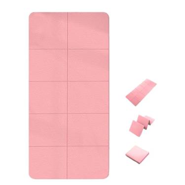 Imagem de Tapete de ioga TPE dobrável de 6/8 mm de espessura - Tapete de exercício portátil antiderrapante para academia em casa, escritório, descanso infantil e uso no dormitório