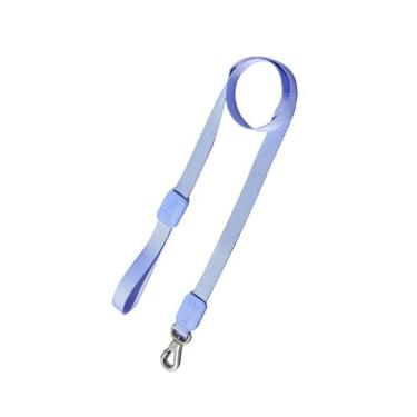 Imagem de Guia Pet Premium, Violeta, Poliéster com Mosquetão 360° em Aço, 120cm x 2cm, Design Ergonômico, Trava de Segurança, para Passeios com Cães