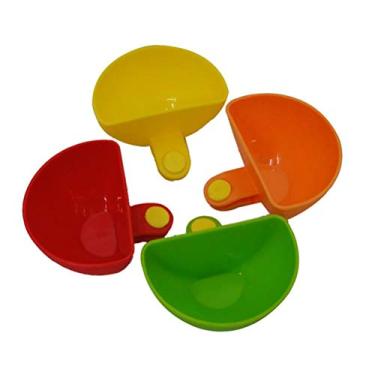 Imagem de BAFOVY 4 Peças Tigelas de Molho Multi Color, Tigelas de Servir Recipientes para Temperos Suporte de Molho para Pratos, Recipiente Com Clipe para, Prato para Sal, (amarelo + verde + laranja +