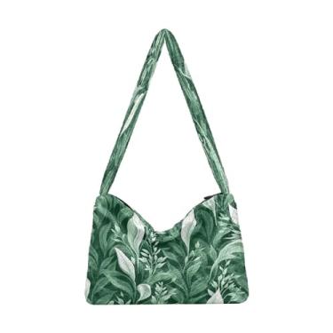 Imagem de GAIGEO Green Plants Bolsas de ombro femininas, bolsas médias para mulheres, bolsas de outono, Plantas verdes - 3, One Size
