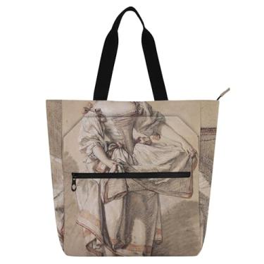 Imagem de Bolsa feminina Boucher Prints, jovem, dança, trabalho, lona, escola, com zíper, bolsas femininas infantis, presentes para amantes de livros