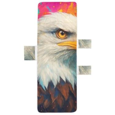 Imagem de Colorida American Bald Eagle EUA Chaise Lounge Toalhas de Praia com Bolsos Espreguiçadeira de Perseguição Externa 215,9 cm x 76,2 cm