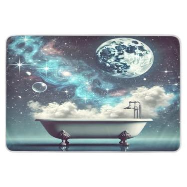 Imagem de Almofada de colchão azul para banho Moonlight impermeável, reutilizável para incontinência, almofadas absorventes para cama