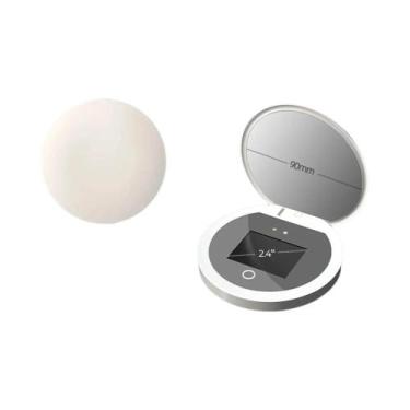 Imagem de Espelho De Maquiagem Portátil Inteligente Com Luz LED E Câmera UV Para