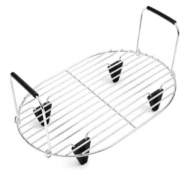 Imagem de Rack para assado e vaporizador compatível com Ninja Foodi Possible Cooker Pro 8,5 litros Panela de cozimento lento (pés com mangas)