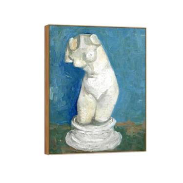 Imagem de Vincent van Gogh Famosa pintura em tela de arte de parede pronta para pendurar. Estátua. Imagem em moldura de madeira para decoração de sala de estar 40 x 50 cm 16 x 20 pol