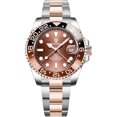 Imagem de CADISEN Pagani Design 1662 GMT Relógio Mecânico Automático Masculino Aço Inoxidável Vidro Safira Mergulhador Relógio Masculino Esportivo 40 mm Data 100 M Impermeável Reloj Hombre (Ouro Completo),