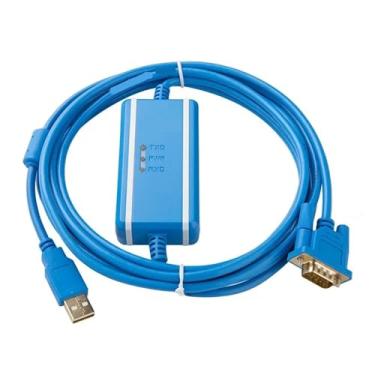 Imagem de Aoleaby Cabo serial de interruptor USB, CS1W-CIF31+ USB-CIF31, USB para R232 cabo adaptador de programação de isolamento óptico conversor 232 (tipo de isolamento azul)