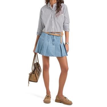 Imagem de Michael Kors Minissaia plissada feminina, Horizon Wash, 44