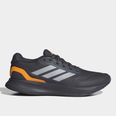 Imagem de Tênis Adidas Runfalcon 5 Masculino, Preto, Laranja, 38