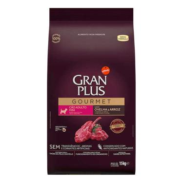 Imagem de Ração Gran Plus Gourmet Cães Adulto Porte Mini Ovelha e Arroz 15kg